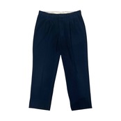Munsingwear マンシングウェア ピケ ツータック スラックスパンツ 85/ネイビー/コーデュロイ