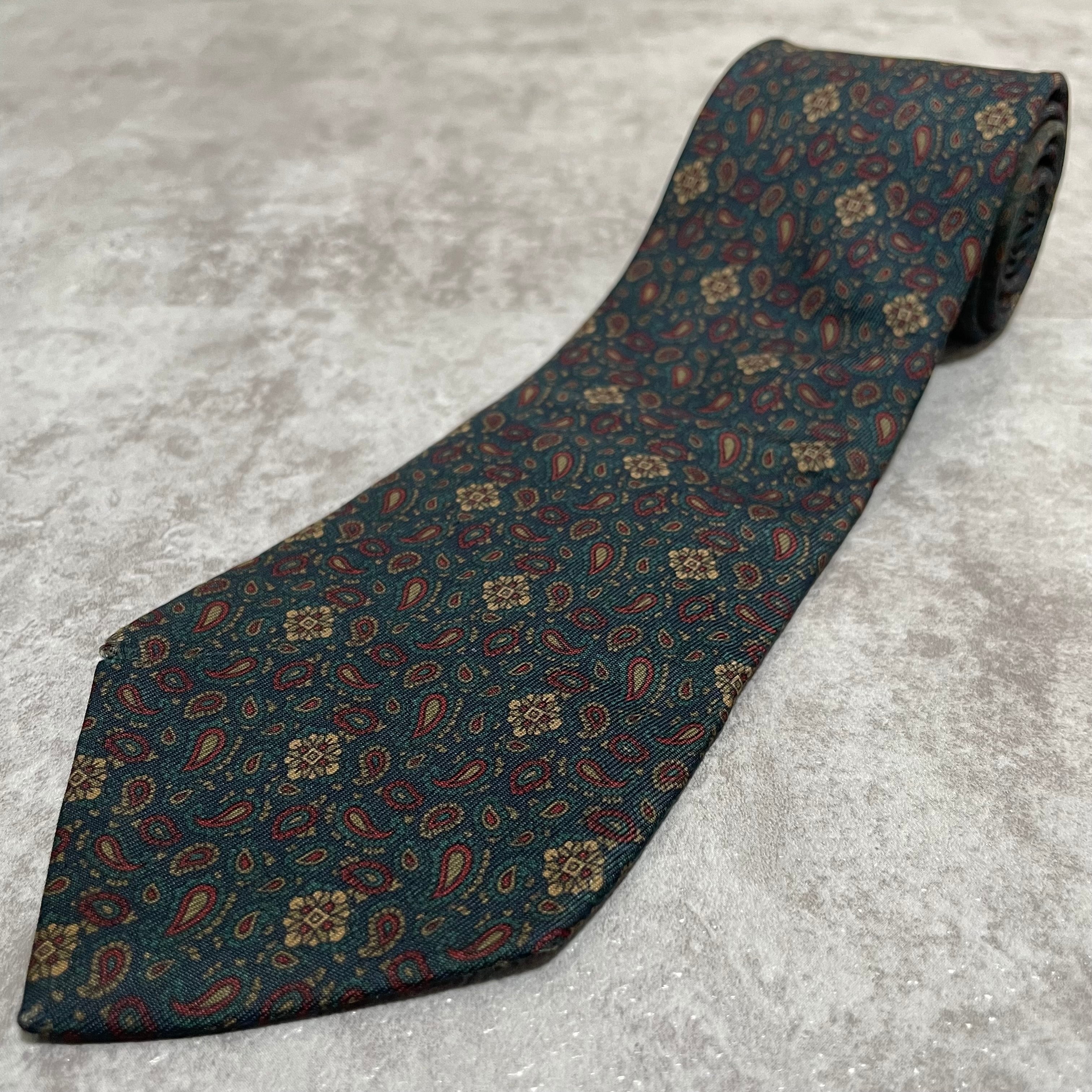 イタリア製 90s BURBERRY バーバリー ネクタイ ノバチェック グリーン