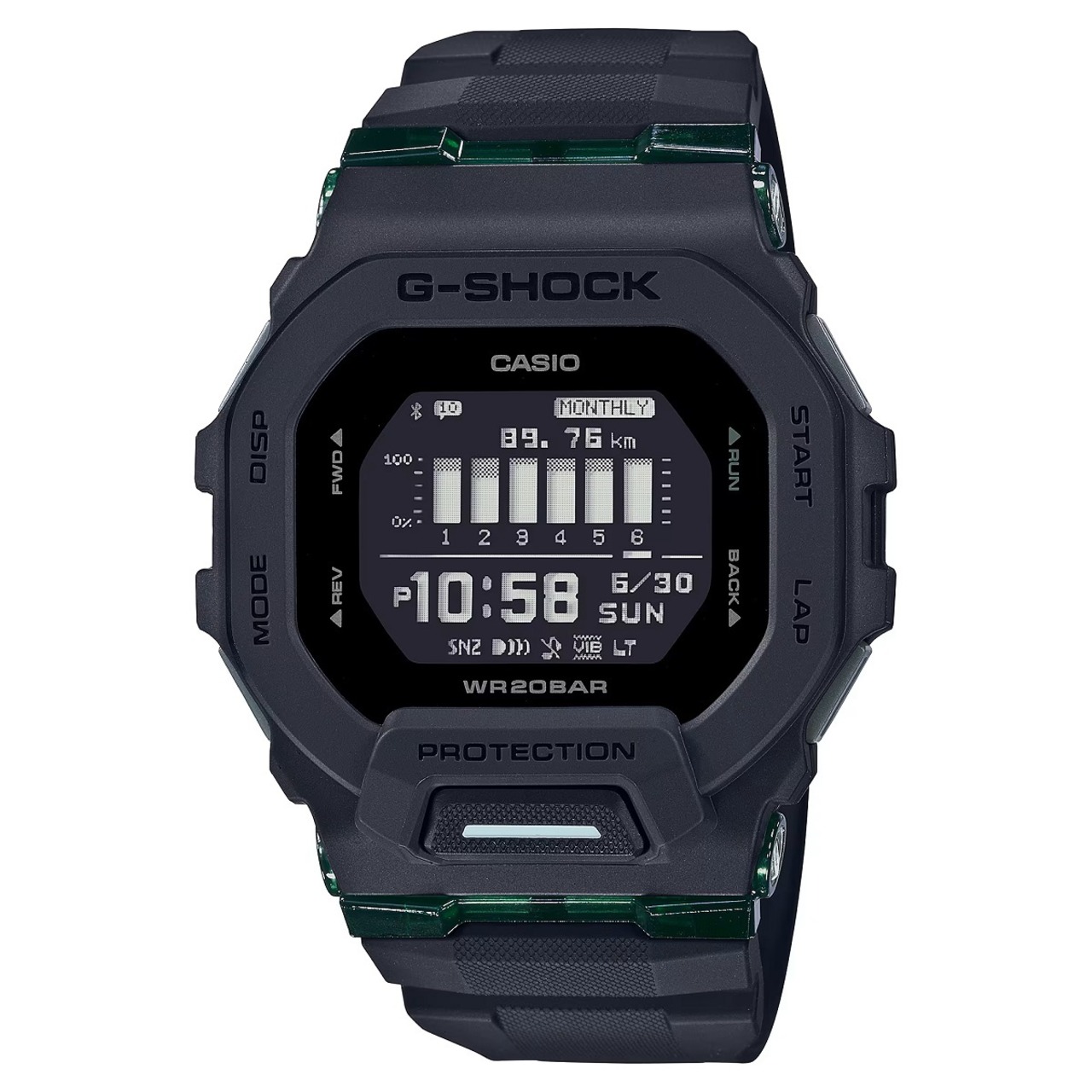 CASIO カシオ G-SHOCK Gショック G-SQUAD Gスクワッド スマートフォンリンク Bluetooth通信 GBD-200UU-1 ブラック 腕時計 メンズ