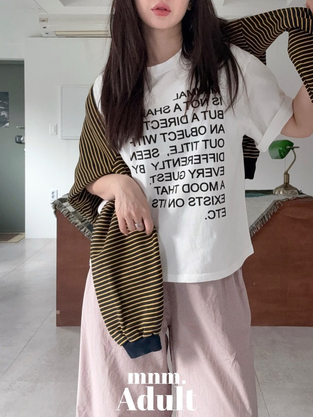 MINIMAL［取寄］adult / letter half tee 26spring