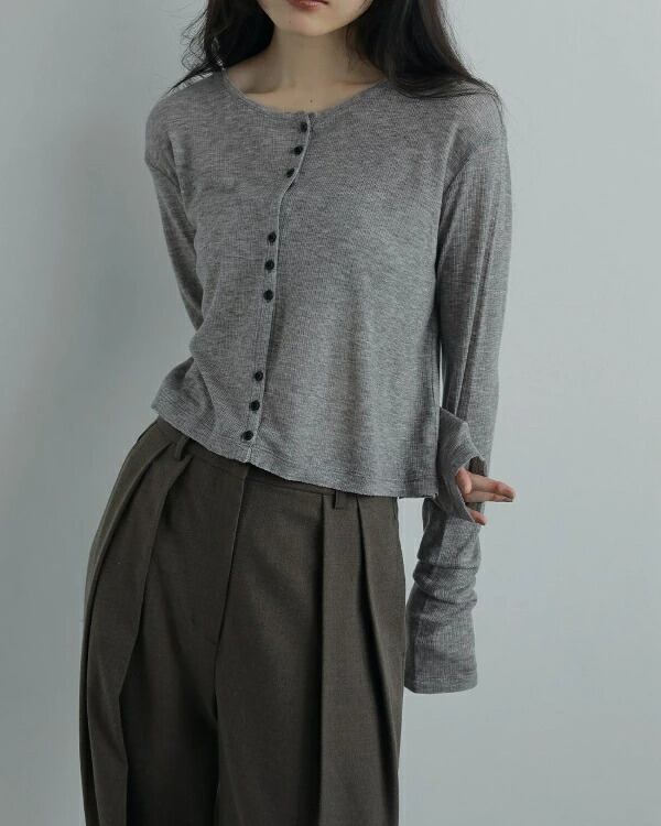 ànuke アンヌーク anuke Sheer Rib Cardigan シアーリブカーディガン