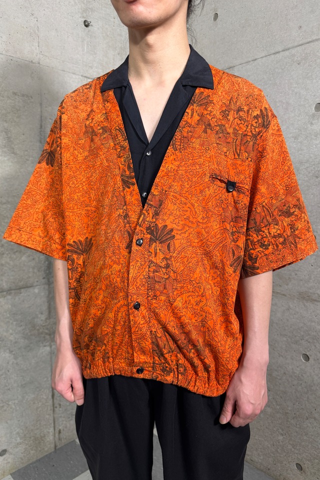"ITALY" vintage layered pattern shirt