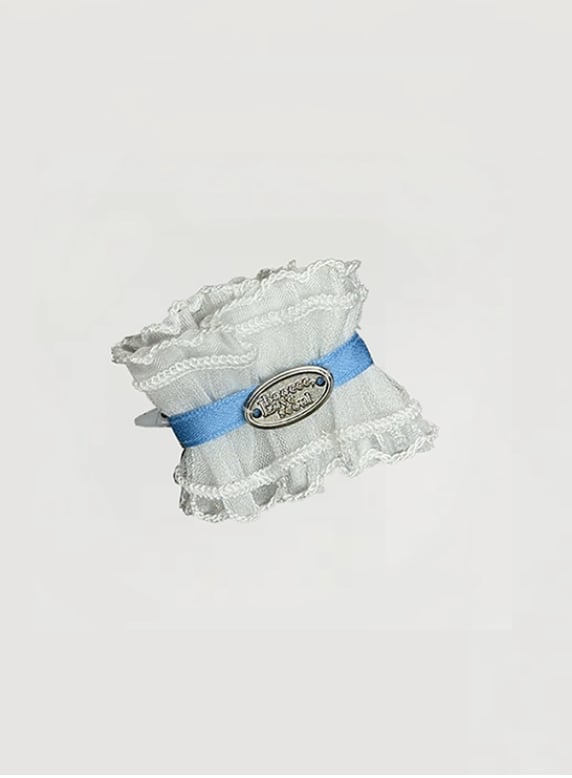 予約【BOOCCE】FRILL LACE PIN(Blue)