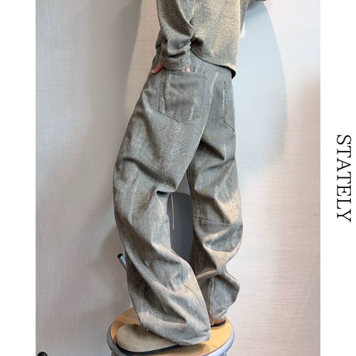 Washed Curve ワイドデニムパンツ_B61 画像
