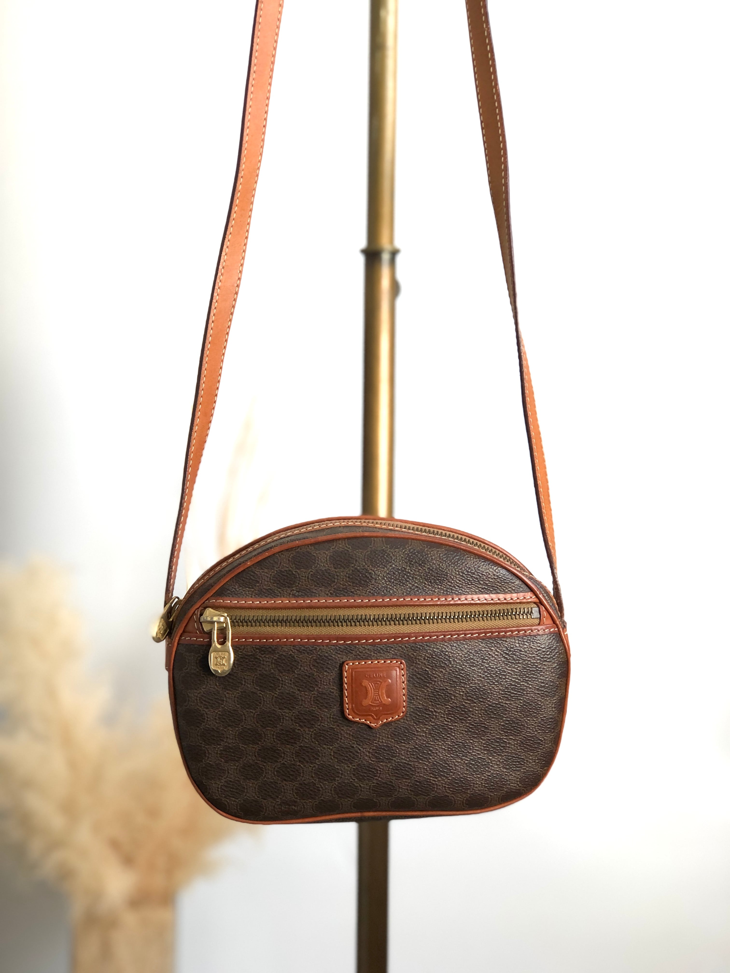 日本直送 名牌中古包 】CELINE セリーヌ マカダム ショルダーバッグ 