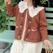 2色/フラワー刺繍ニットカーディガン ・12055