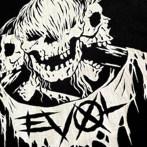 〈カネコアツシ〉 EVOL（イーヴォー）描き下ろしクラック加工Tシャツ