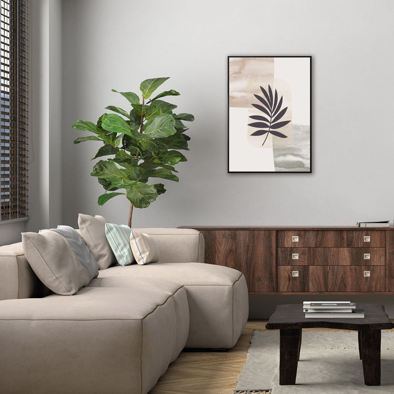 モダンleavesアートポスターA】／028-i | green graphic |「植物