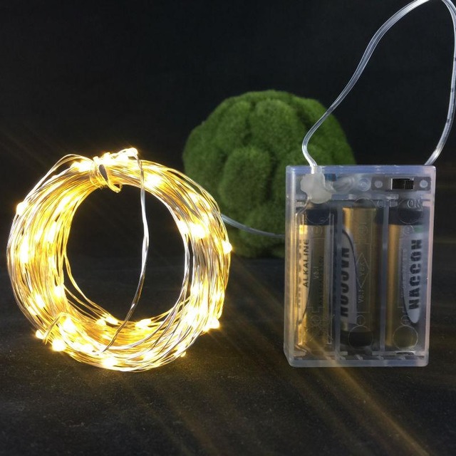 クリスマスストリングライトフィート/100 leds妖精ストリングライトランプを率いて操作する装飾シルバーホリデー照明