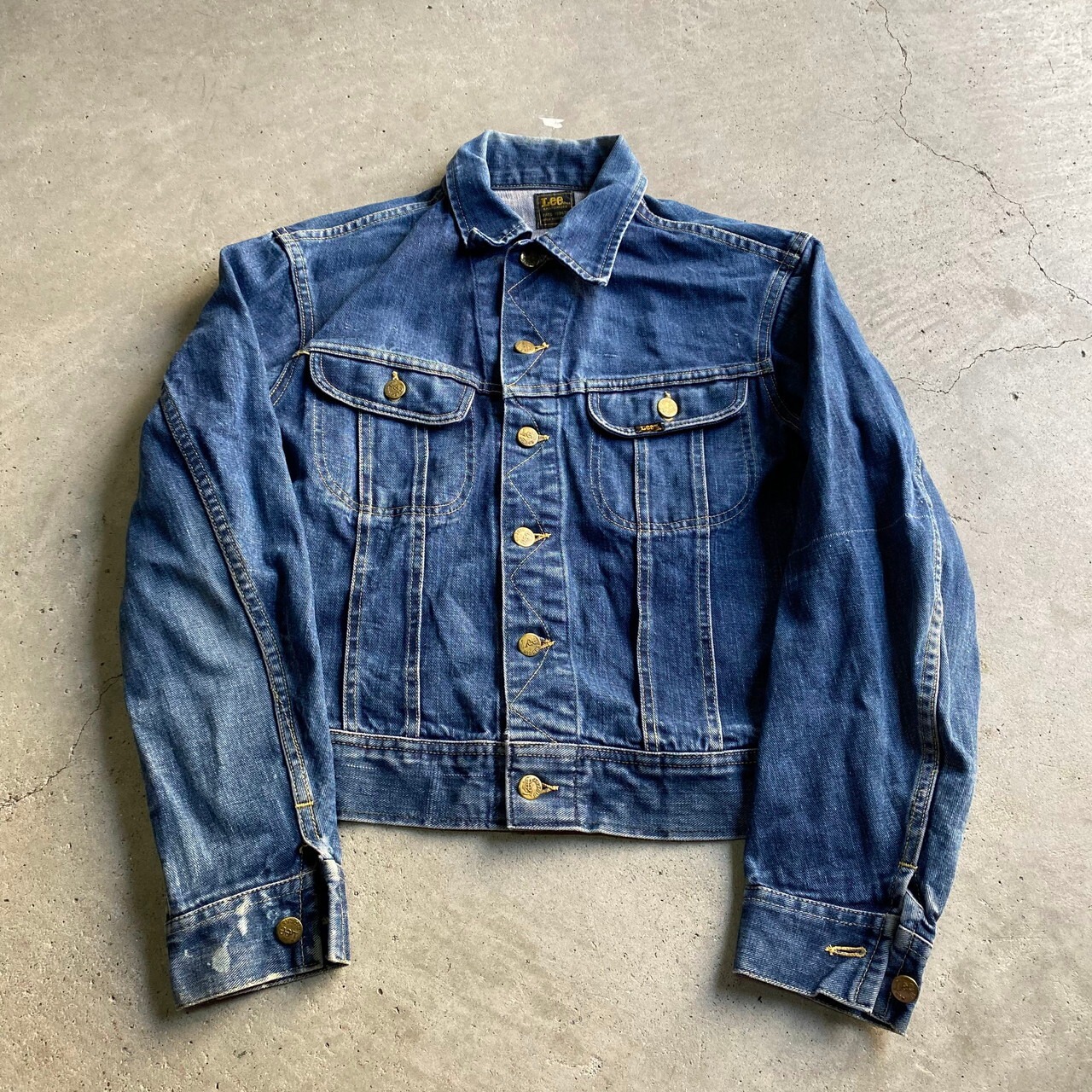 70年代 USA製 Lee リー 101-J デニムジャケット メンズS相当 古着 70s 