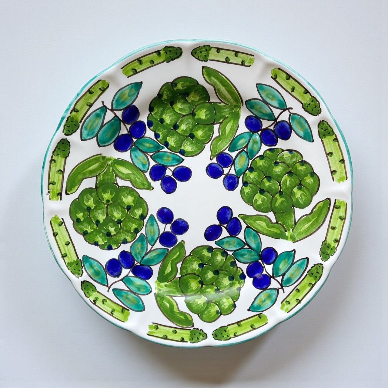プレート(L) 26cmGEO024 マヨリカ焼き イタリア陶器 アーティチョーク