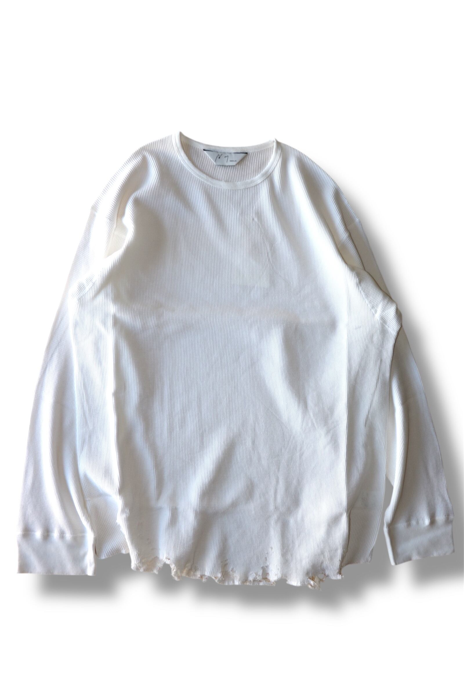 Ancellm - DAMAGE WAFFLE CREW LS - / ANC-STD-CT03 / アンセルム