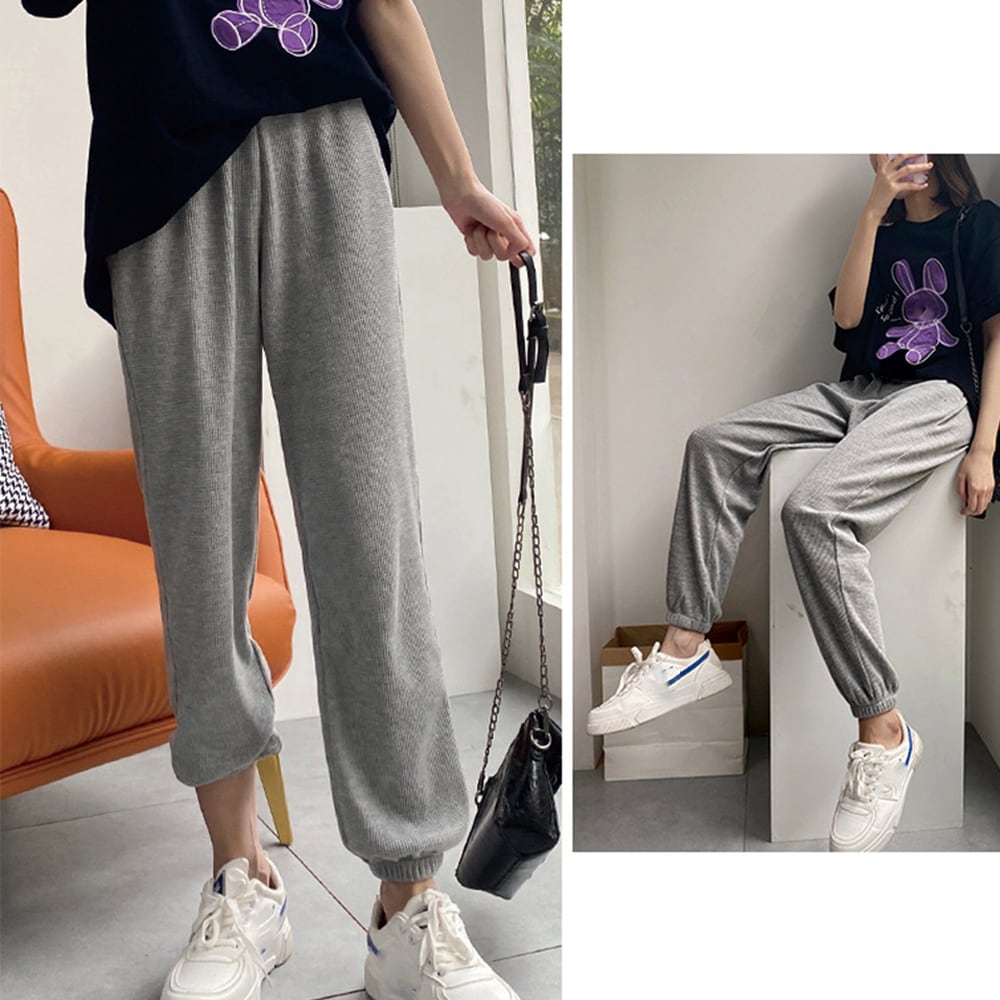 ワッフル スウェット パンツ レディース 春秋冬 ルームウェア ストリート カジュアル 大人 きれいめ おしゃれ かわいい ドローストリング 大人可愛い 大人女子