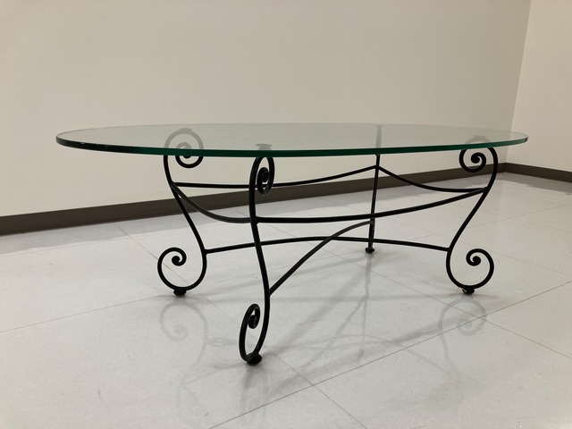 リビングテーブル（ガラス・アイアン）