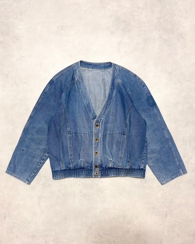 【VINTAGE】1980’s “Jugoplastika” Denim Cardigan Jacket MADE IN YUGOSLAVIA