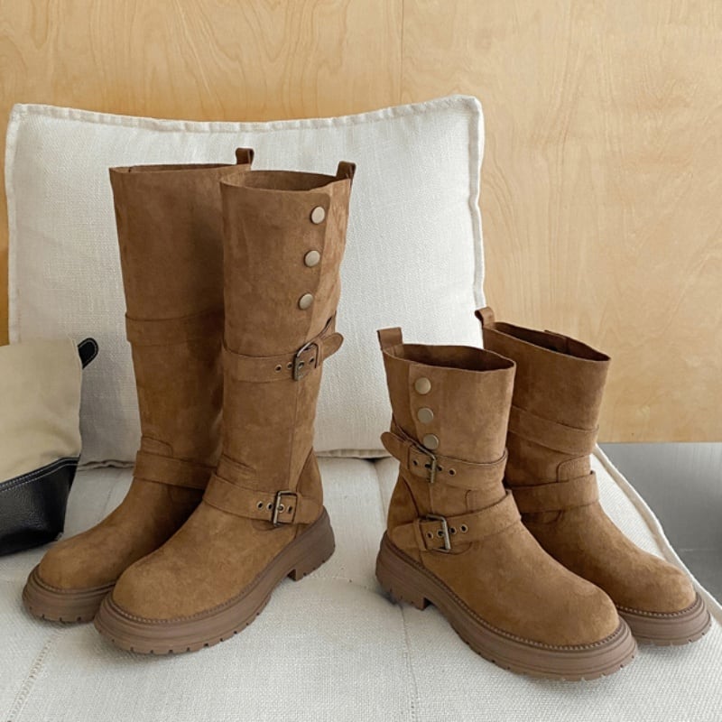 21cm〜 スエードベルトバックルブーツ