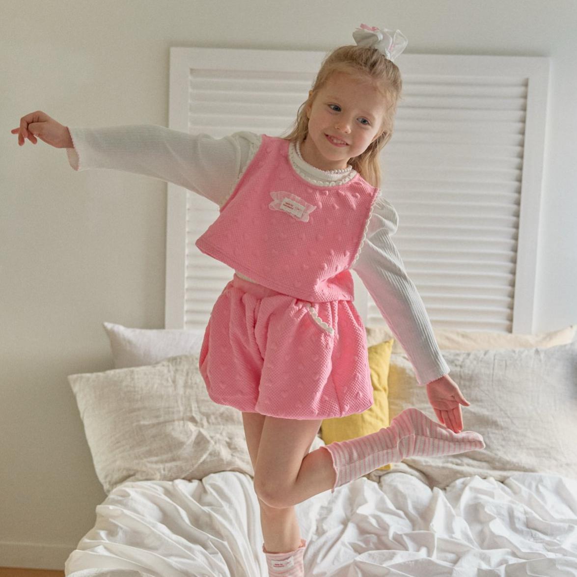 «予約»«ジュニアサイズあり»«berry berry» ハートセットアップ 2colors