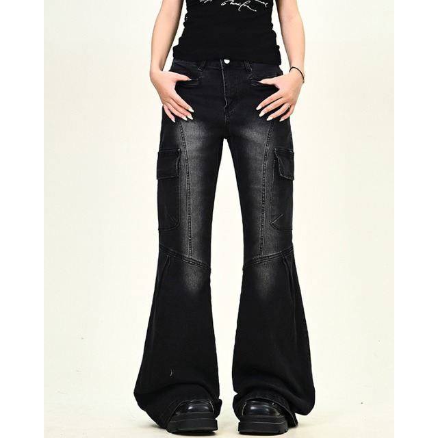 switch design cargo denim　切り替えデザインカーゴデニム　J1209