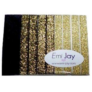 EmiJay HairTies 2morePrint　GOLD GLITTER 　エミージェイ ヘアータイズ　２モアプリント ゴールドグリッター