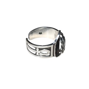 vintage silver " scarab " ring