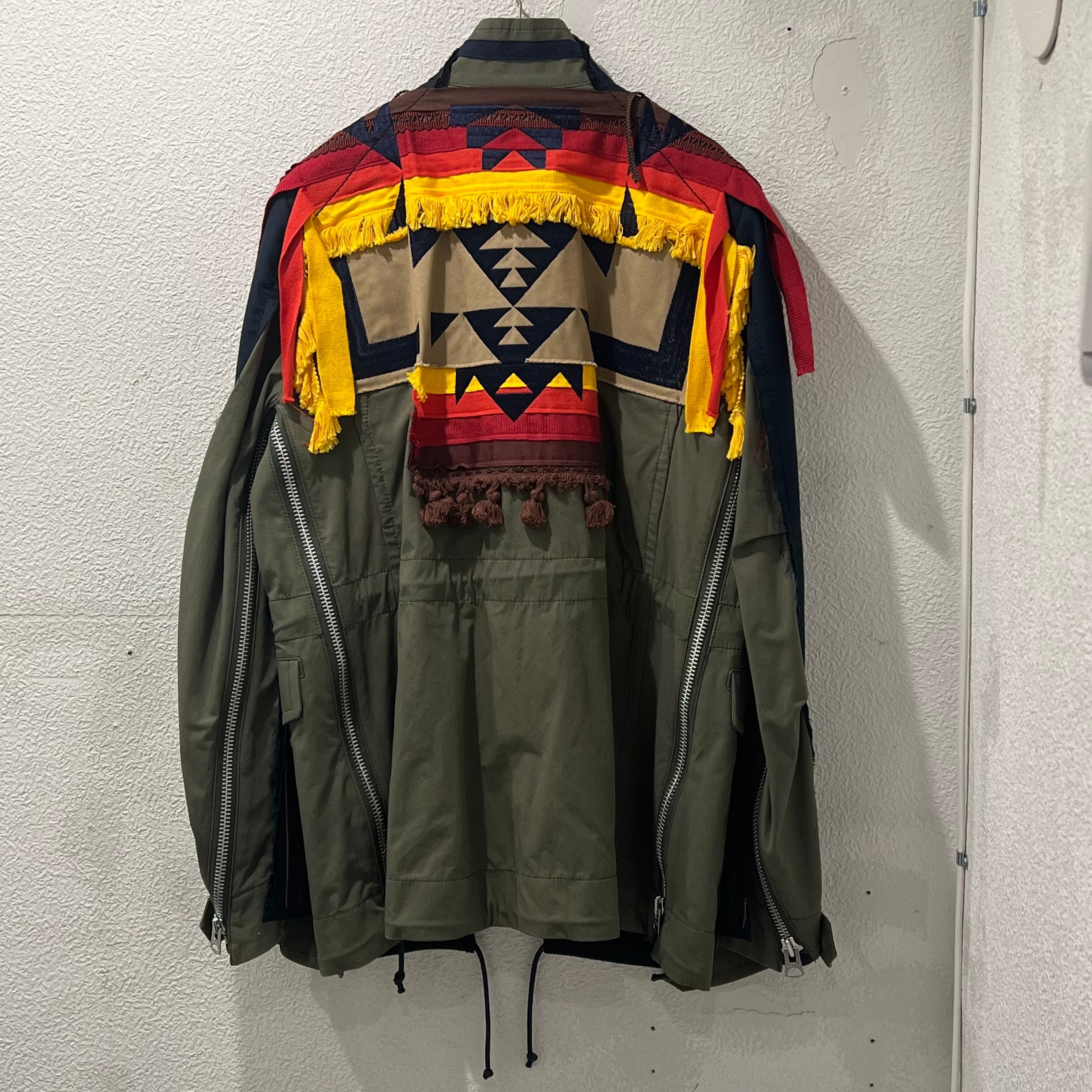 sacai pendleton コラボシャツ