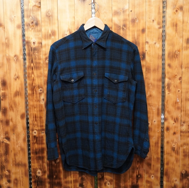 50s pendleton オンブレ　チェックシャツ　16 1/2 /ペンドルトン　シャドーチェック　ウールシャツ