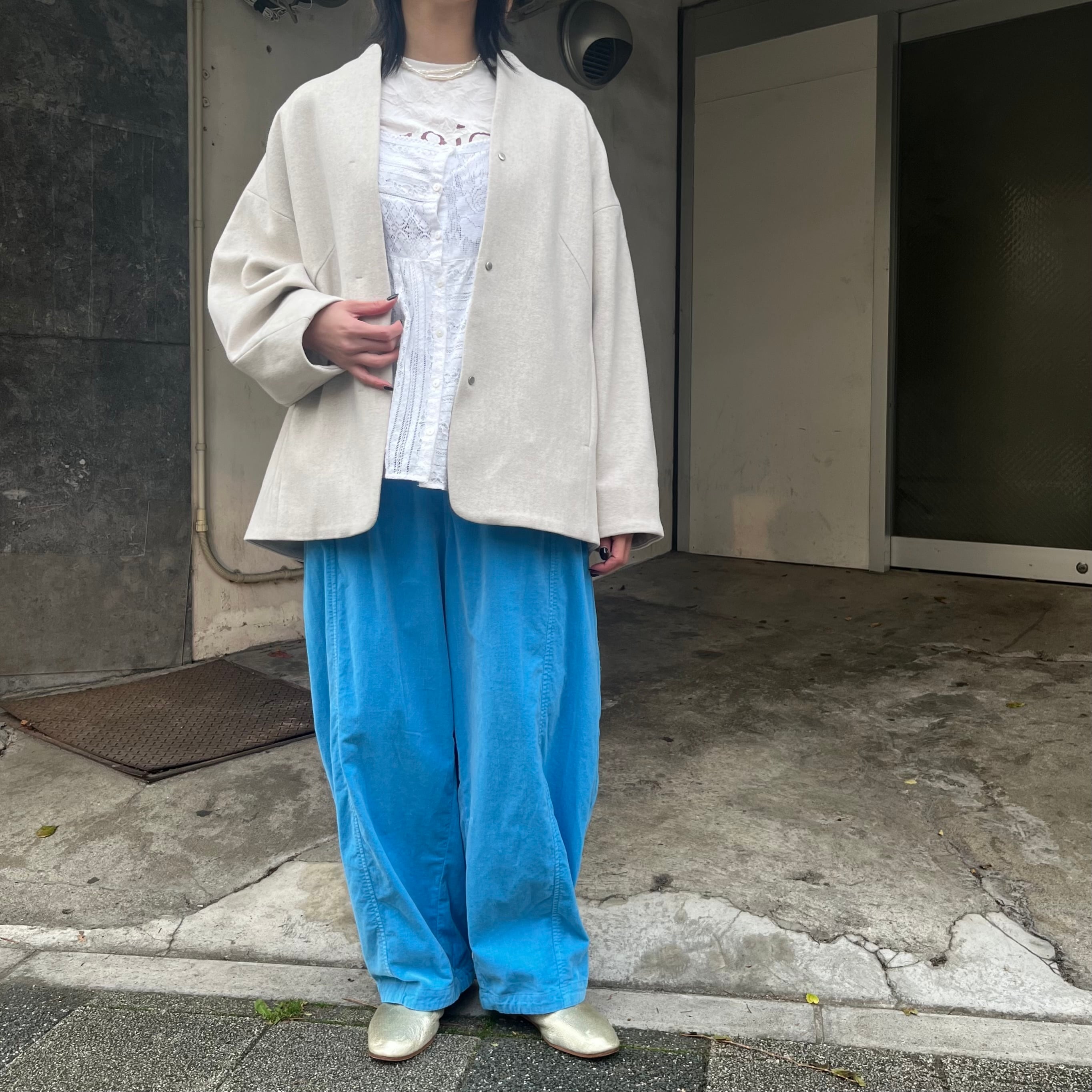 yuni/ウールsuper100 middle length cocoonコート | CocoRyne