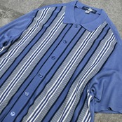 switching design rayon knit shirt