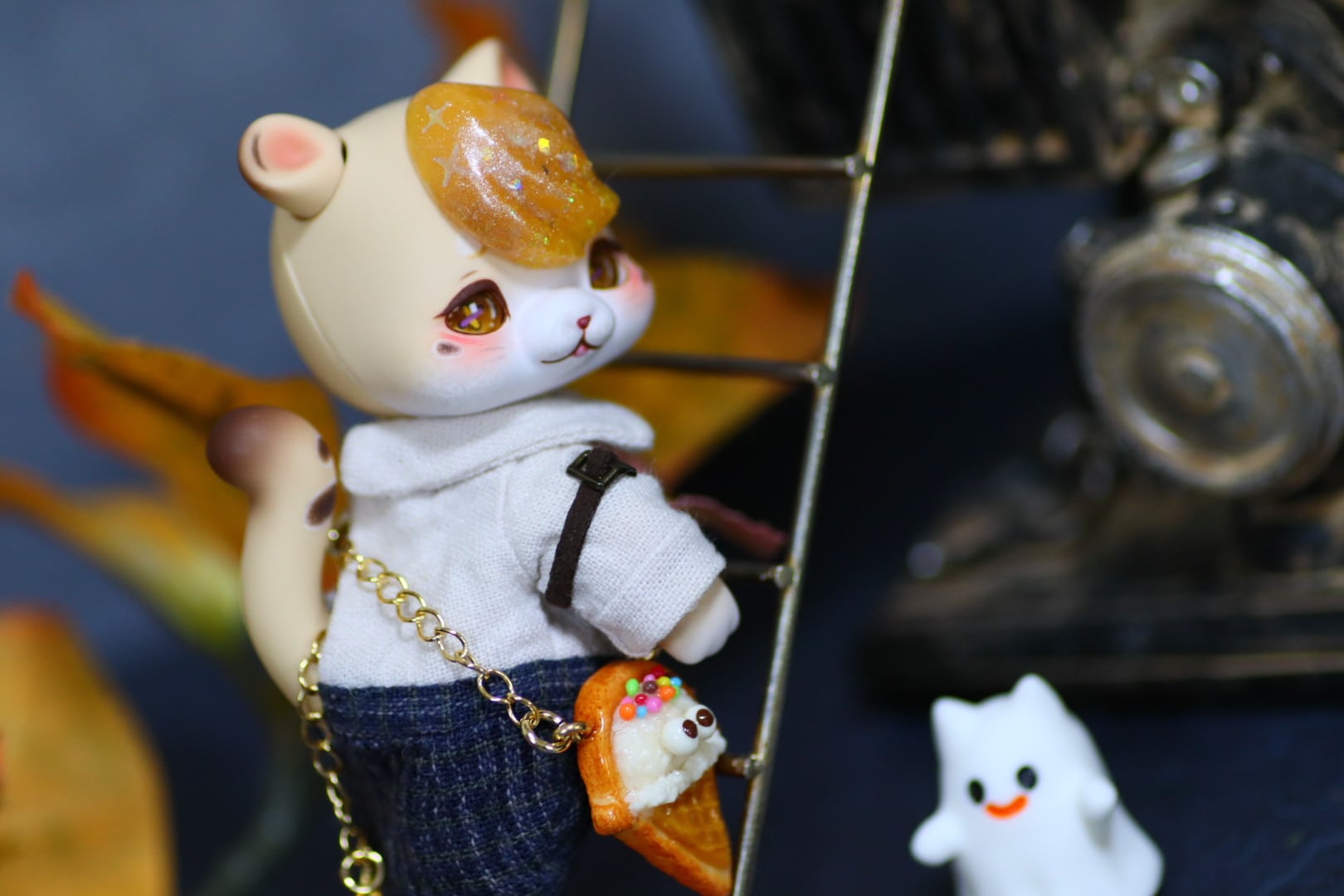 オレンジ『ボタンアイ』(10mm)