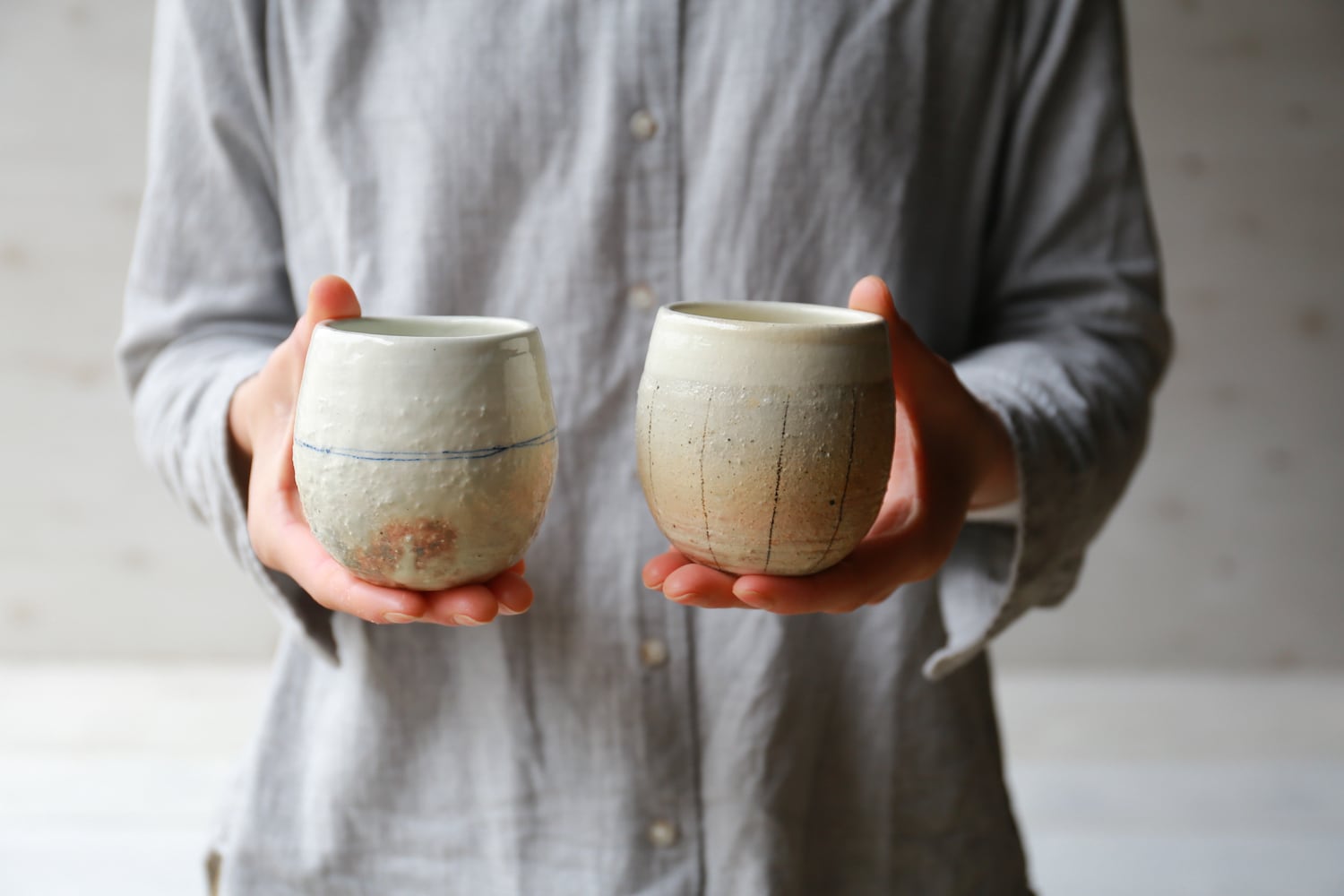 渕荒横彫 エッグカップ | 古谷製陶所