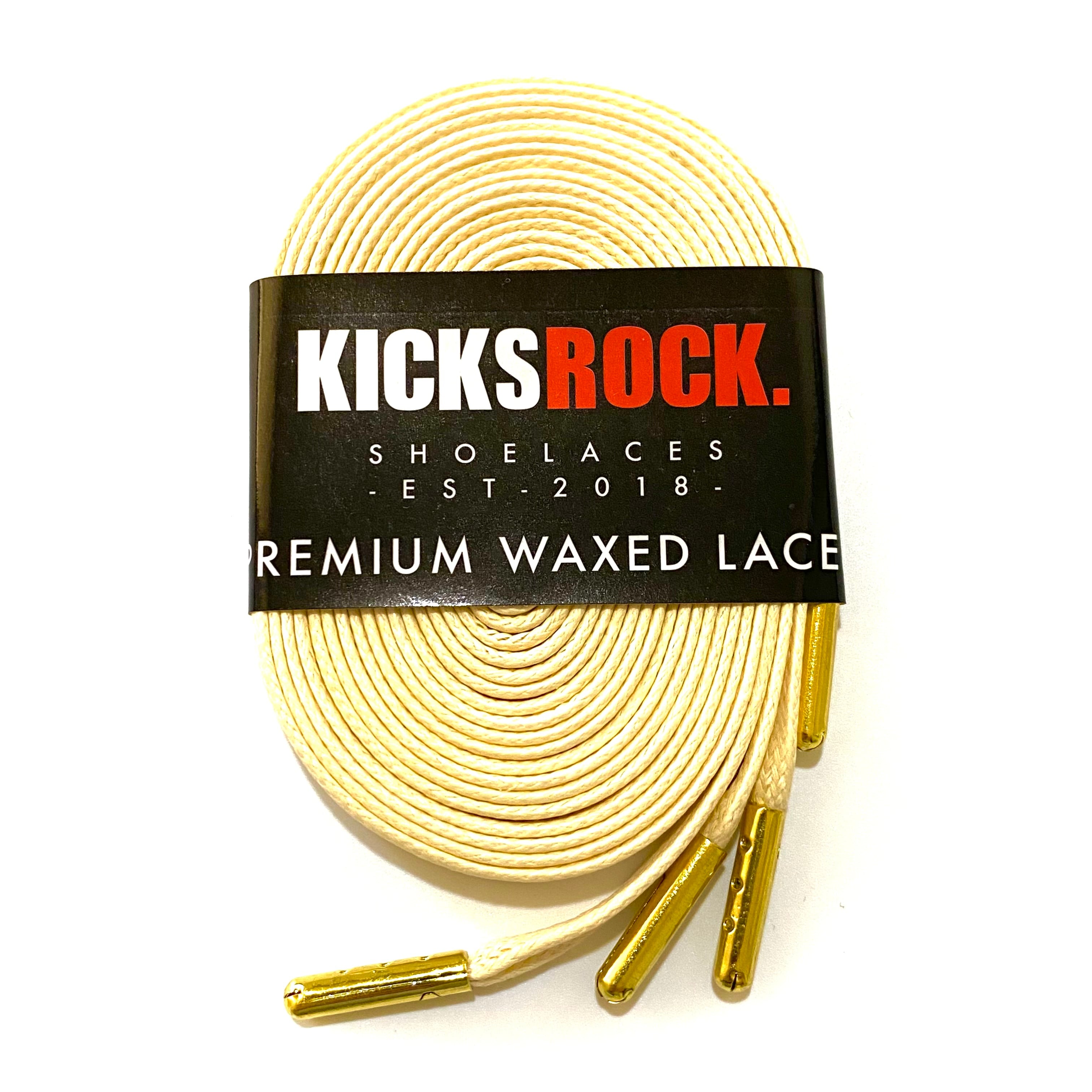 WAXED SHOELACES CREAM | KICKSROCK