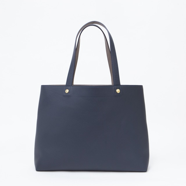 REVERSIBLE TOTE / NAVY x TAUPE