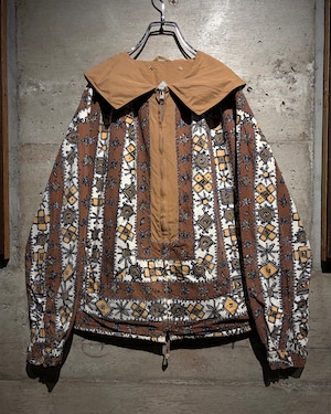 【Caka】60’s Ethnic Pattern Vintage Short Zip Up Jacket