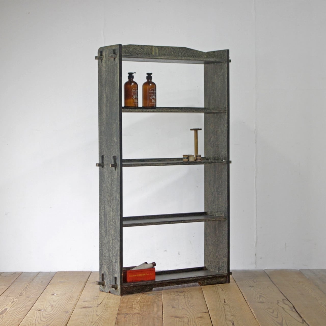 古道具くさび本棚オープンシェルフヴィンテージラックレトロ飾り棚