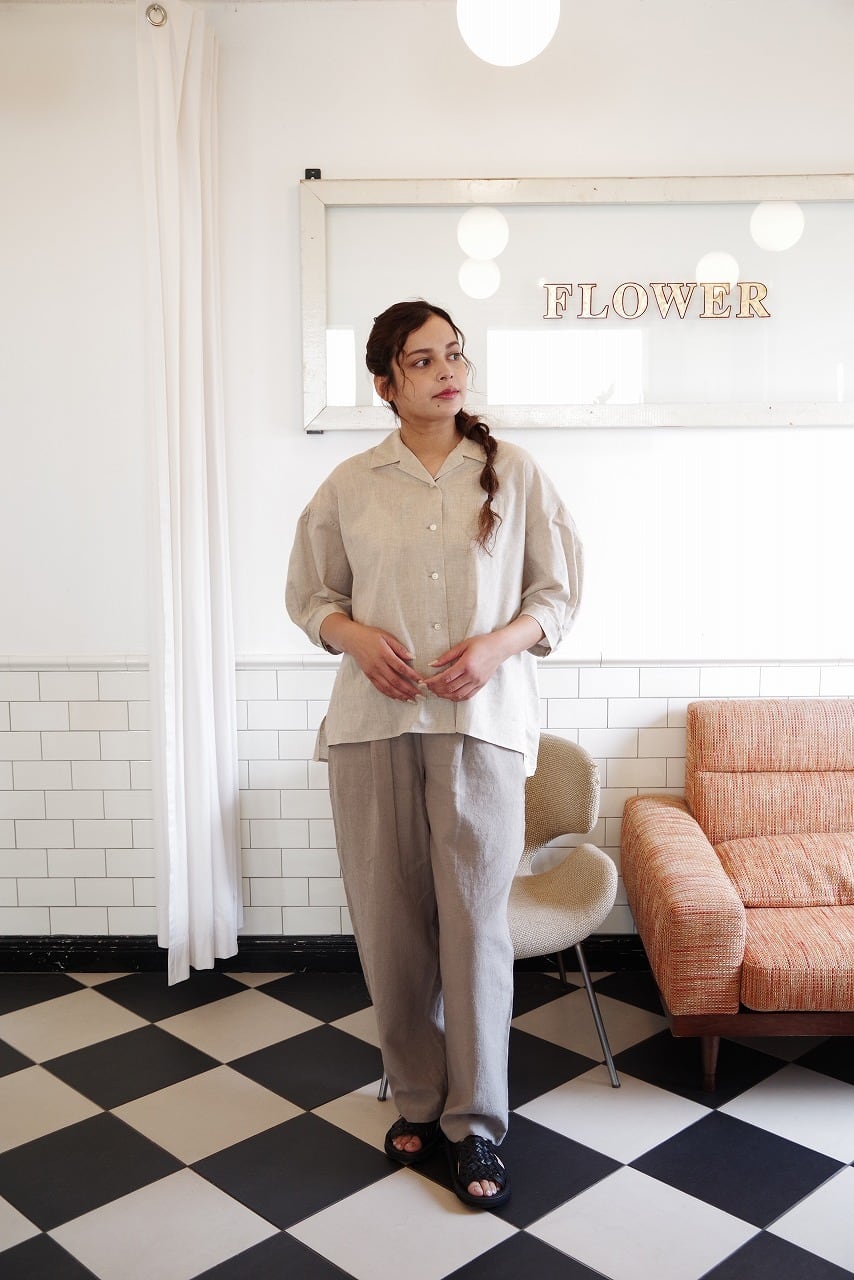 OG Co. Li. Chambray Open Collar Shirt