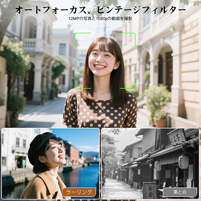 CHUZHAO ヴィンテージミニデジタルカメラ、ポータブルTLRスタイルの