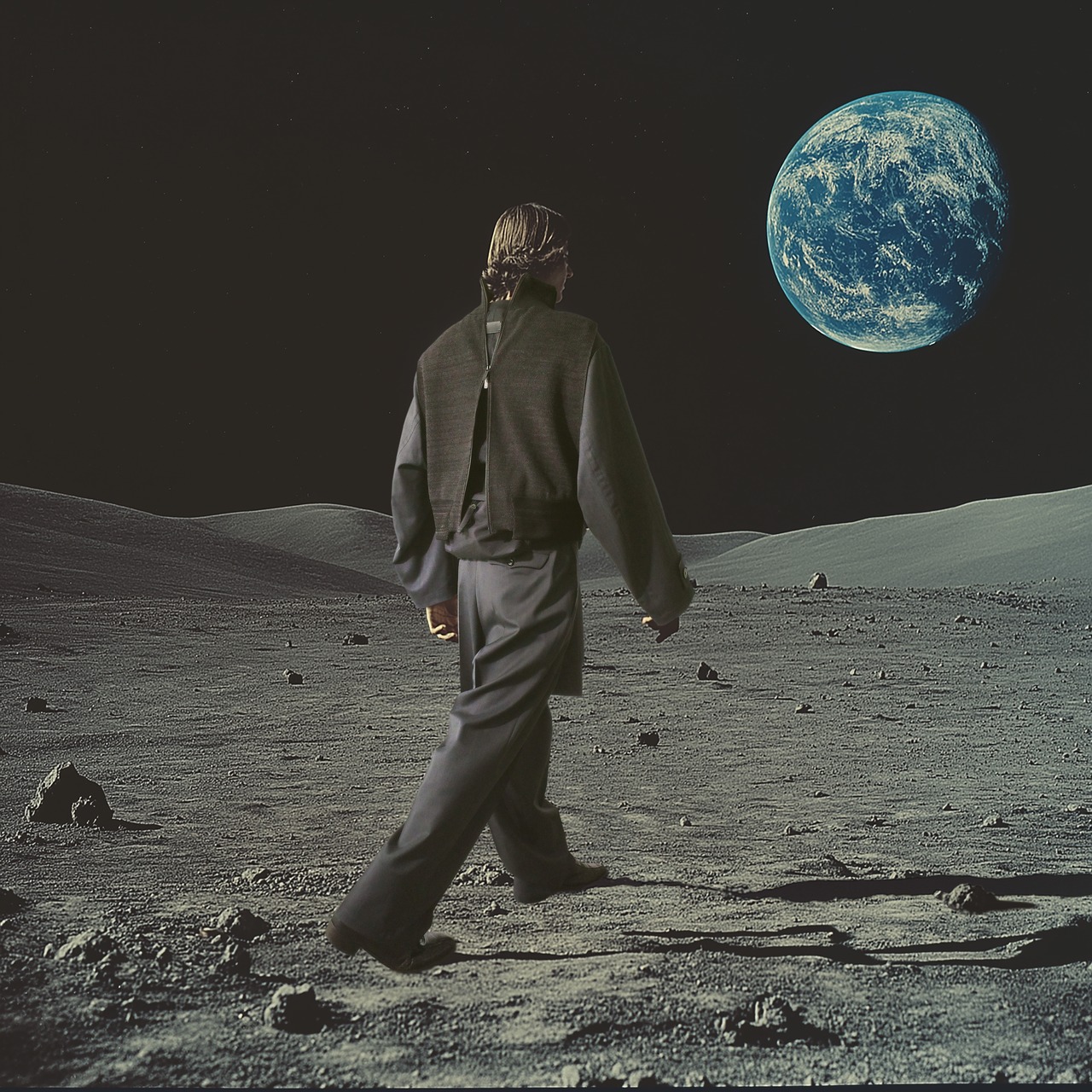 i’m here - Driver’s Knit Vest ：Black｜前後スイッチ／ダブルファスナー／立体リンクス