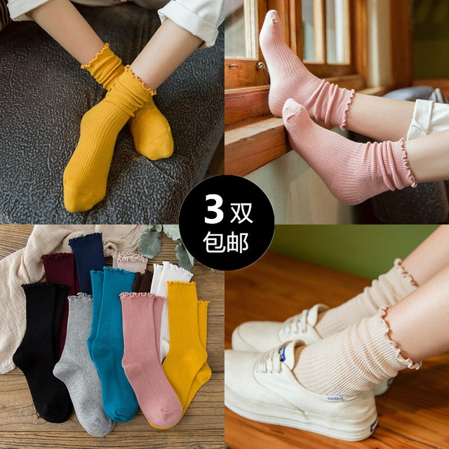 パイルストッキング秋冬ストッキングレディースコットンeseストッキングソックスestソックスカレッジスタイルシン ブラック・アイド・ピーズ89245246280