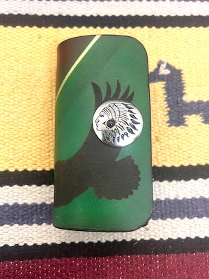 手染めのレザーキーケース 4連 レーザー焼印 イーグル 手染めのレザーキーケース 4連 レーザー焼印 イーグル