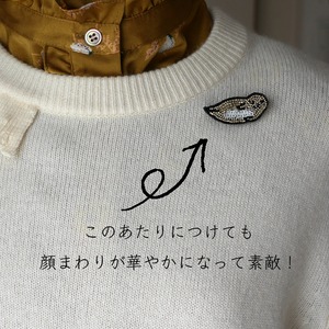 アザラシ／Seal  ホワイト ブローチS