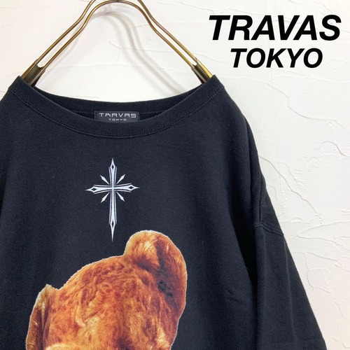 美品 TRAVAS TOKYO トラバストーキョー ベア 熊 ビッグスウェット
