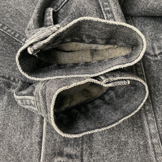 Levi's リーバイス デニムジャケット 90s USA製 70507 先染め ブラック ヴィンテージ古着 XL 画像9