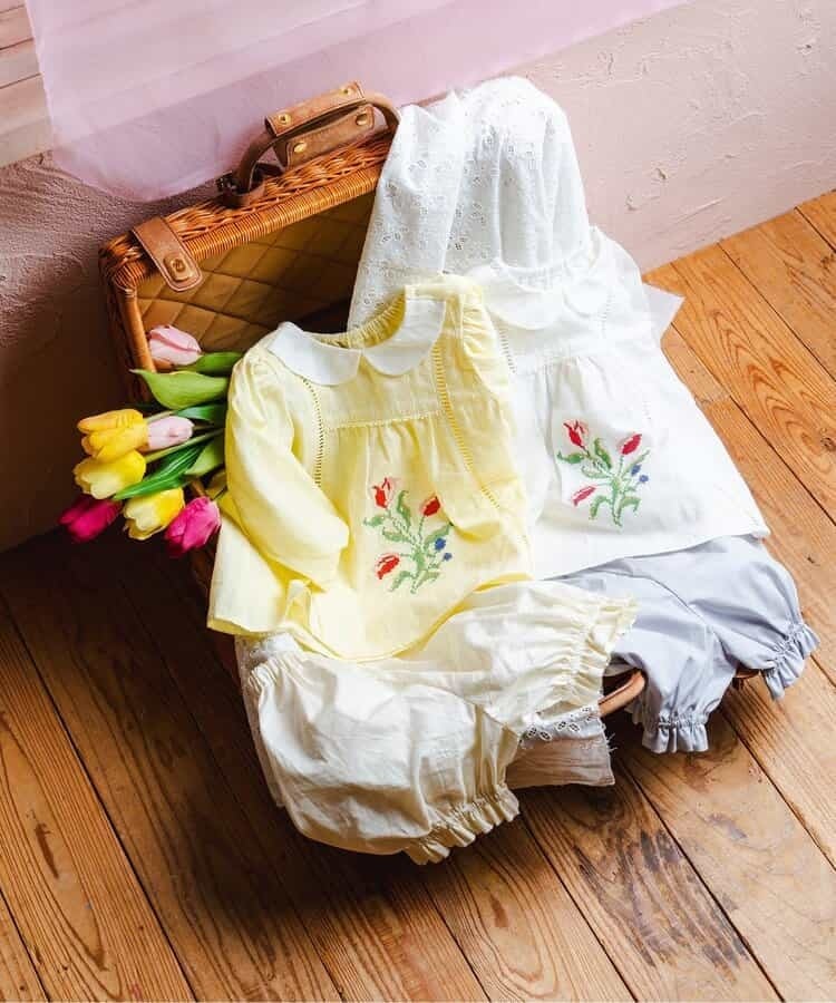 Boribon チューリップ刺繍ミルキースーツ D136036 | nerinet
