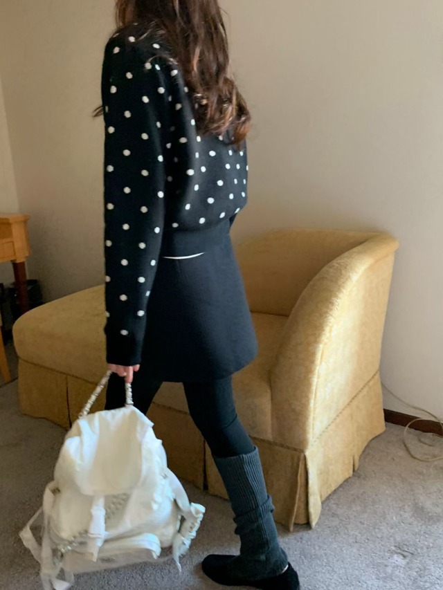 (予約) pretty young thing / Dot cashmere cardigan 2color