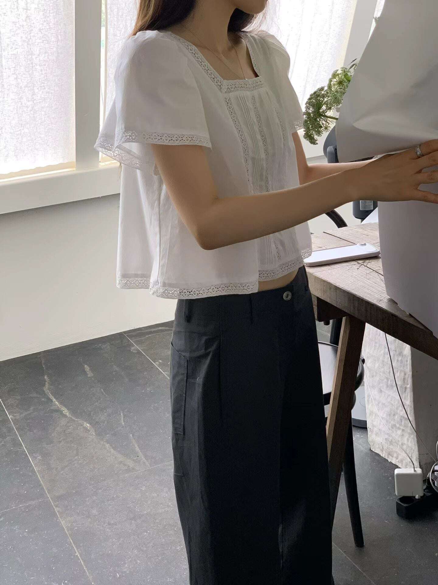 (予約) ounce / Leaming Lace Blouse
