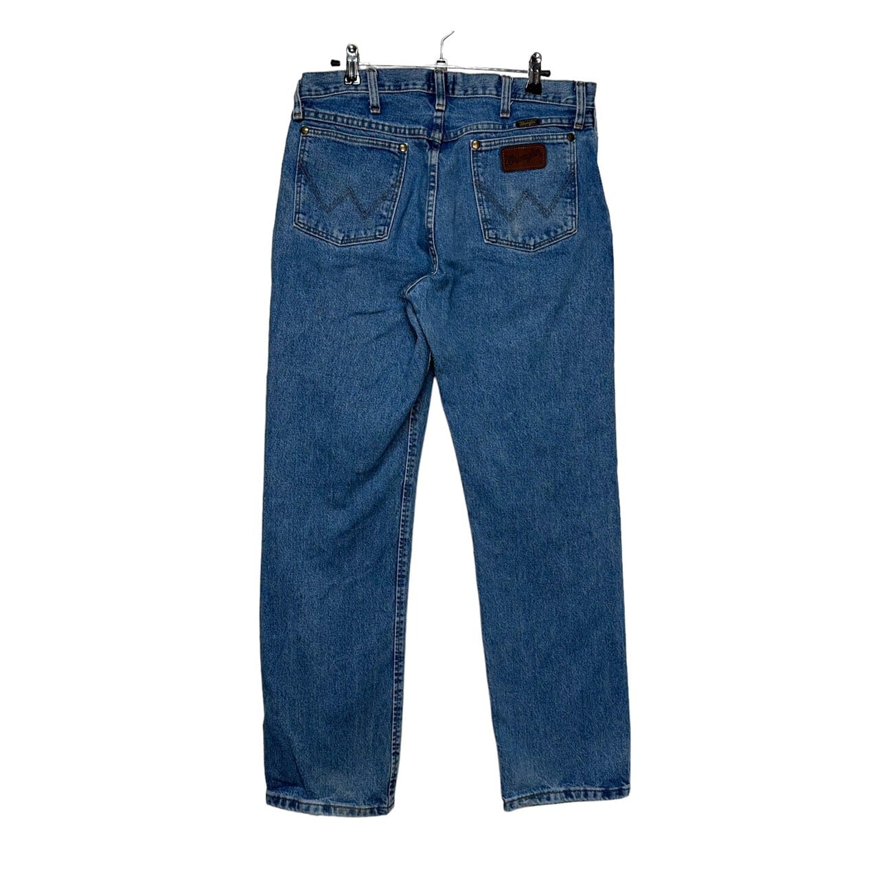 W32×L32】wrangler デニムパンツ 革パッチ | 古着屋OLDGREEN