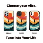 受注生産 iPhoneケース 夕陽の惑星ウェーブ｜レトロ宇宙 RFSP005A