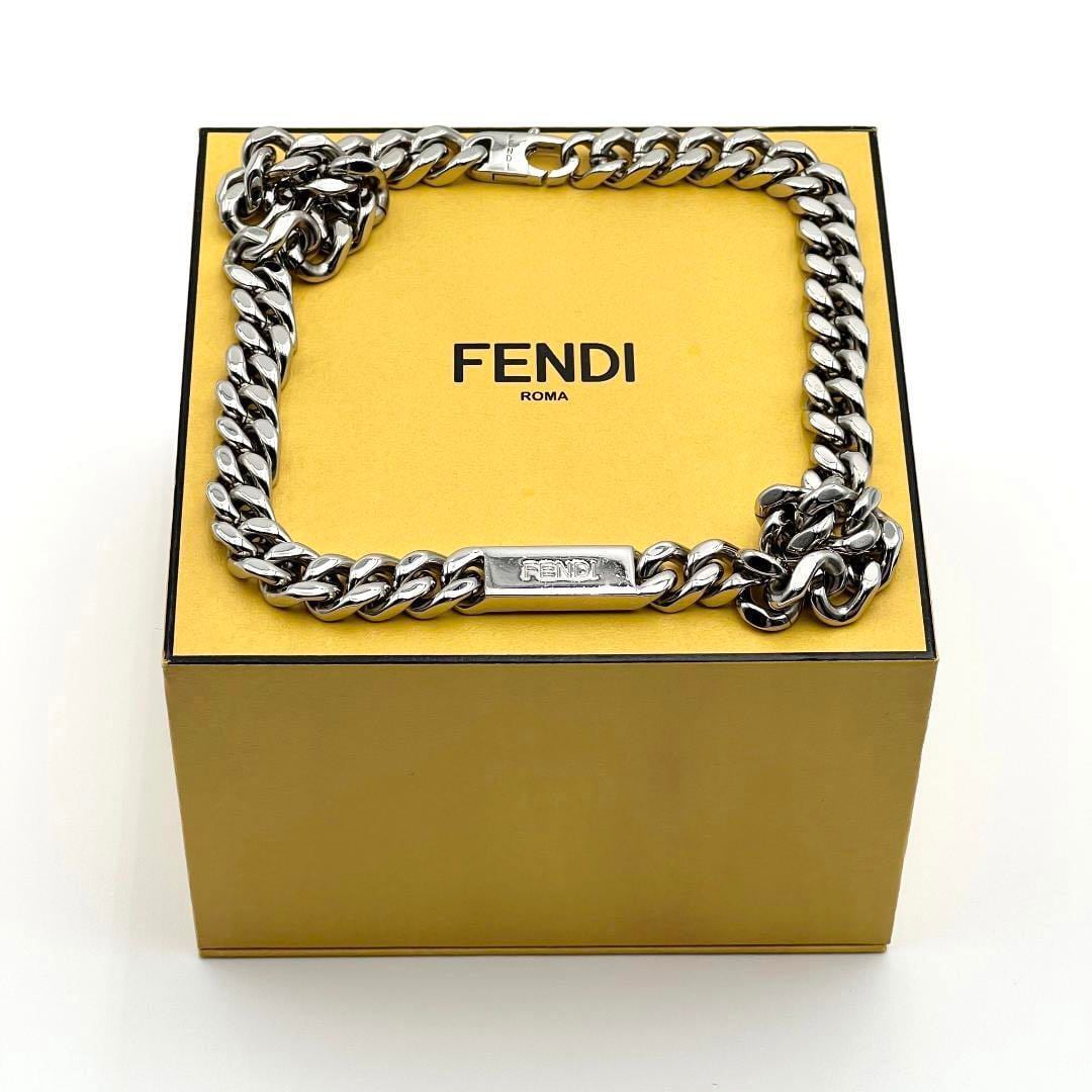 定価7.7万】フェンディ FENDI メンズ チェーン ネックレス ペンダント