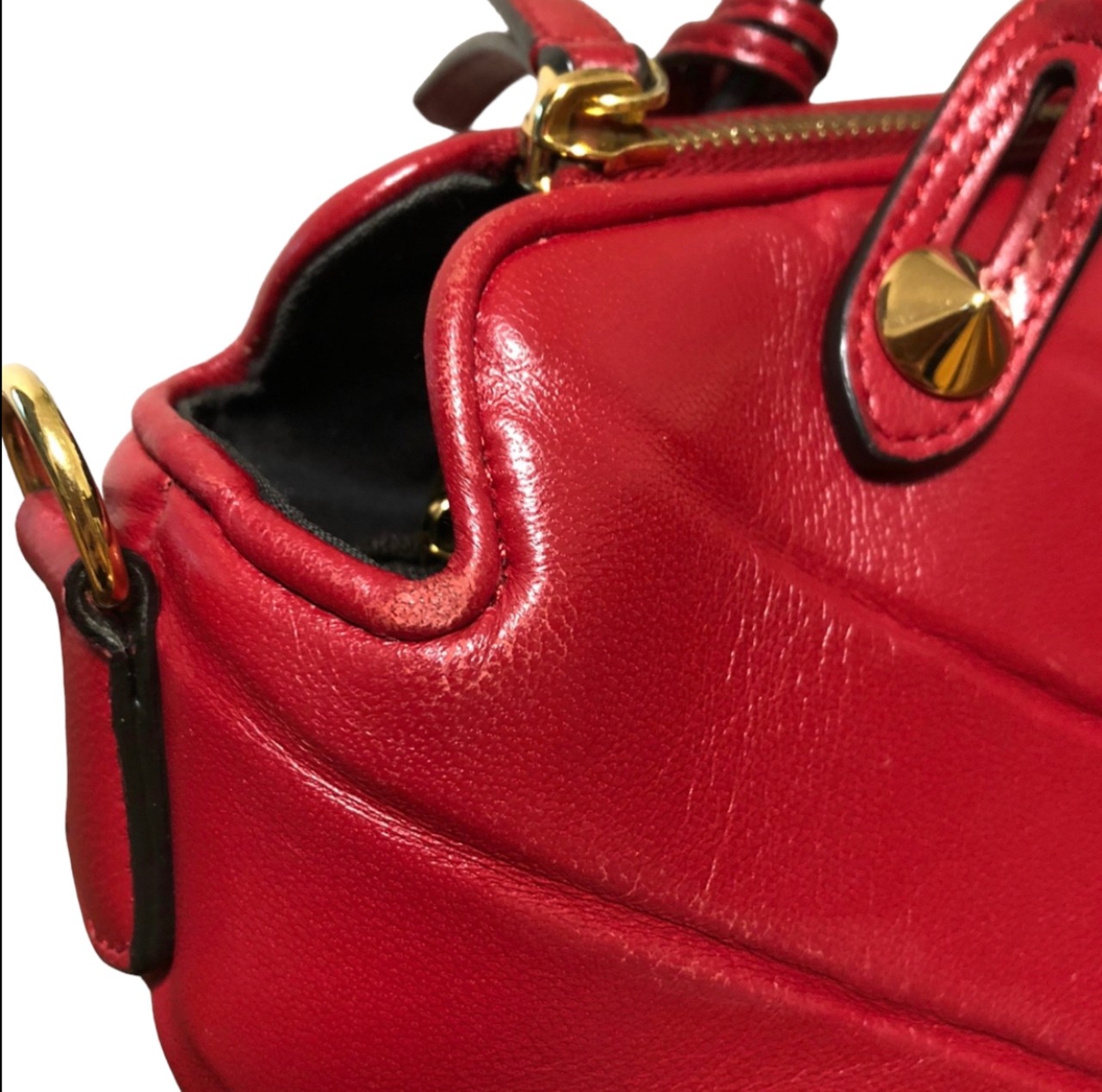 希少】フェンディ バイザウェイ 赤 バンドバッグ ショルダー チャーム 