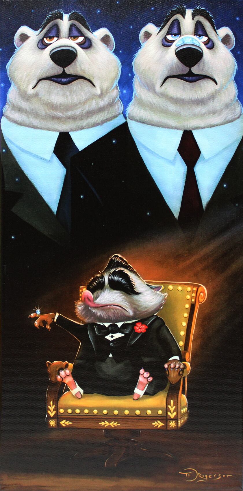 ディズニー ズートピア ミスター ビッグ 作品証明書 展示用フック付 限定1500部キャンバスジークレ インテリア アート 絵画インテリア ディズニー絵画 ポスター